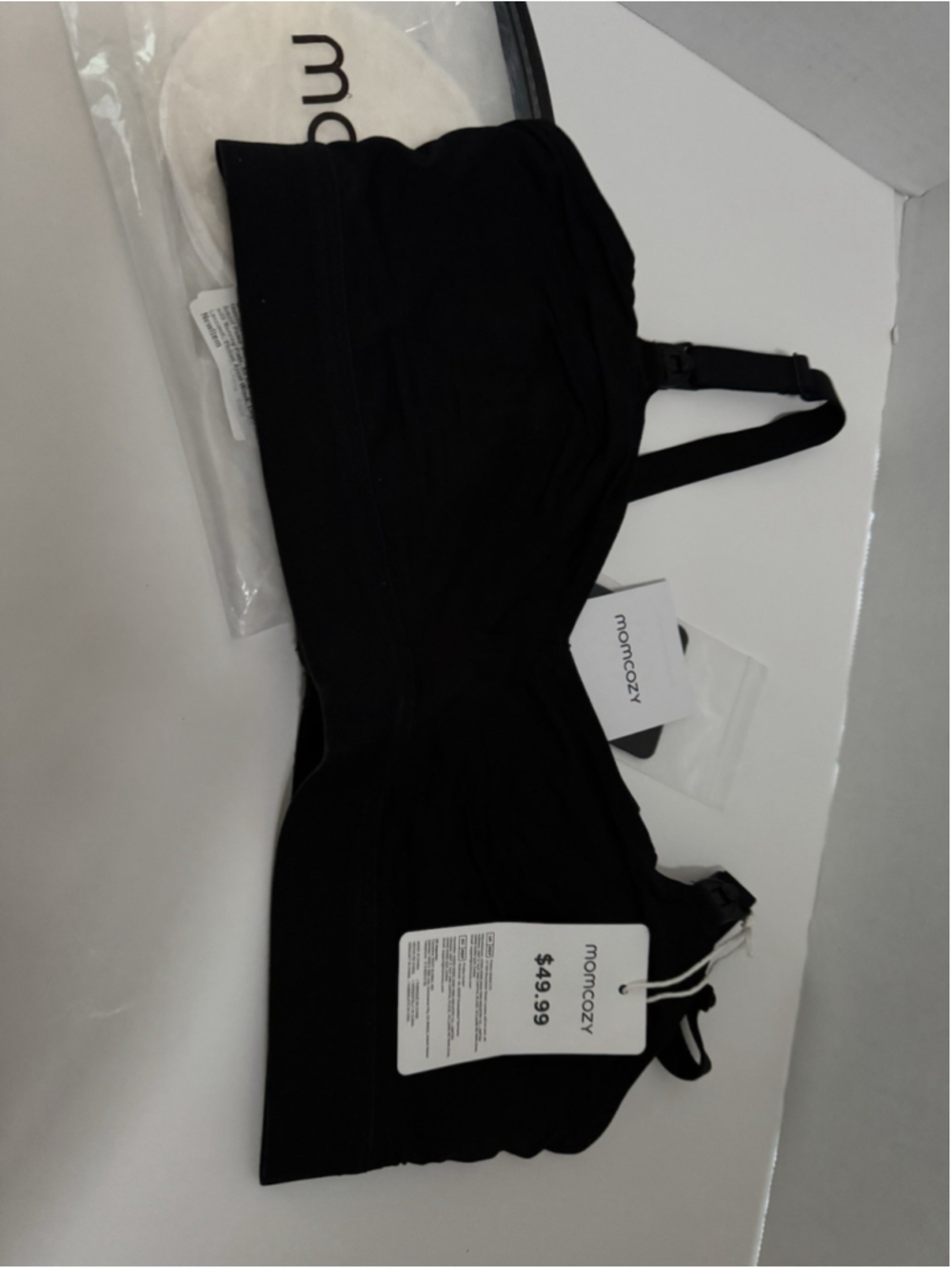Momcozy Womens Size Large Black Wireless Hands Free Pumping Nursing Bra NWT